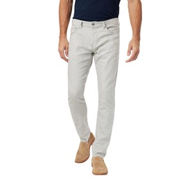 Mavi Jake Men's Skinny Leg Jeans, Mid Rise Jeans for Men, Sustainable, Light Grey Linen, 31 x 32