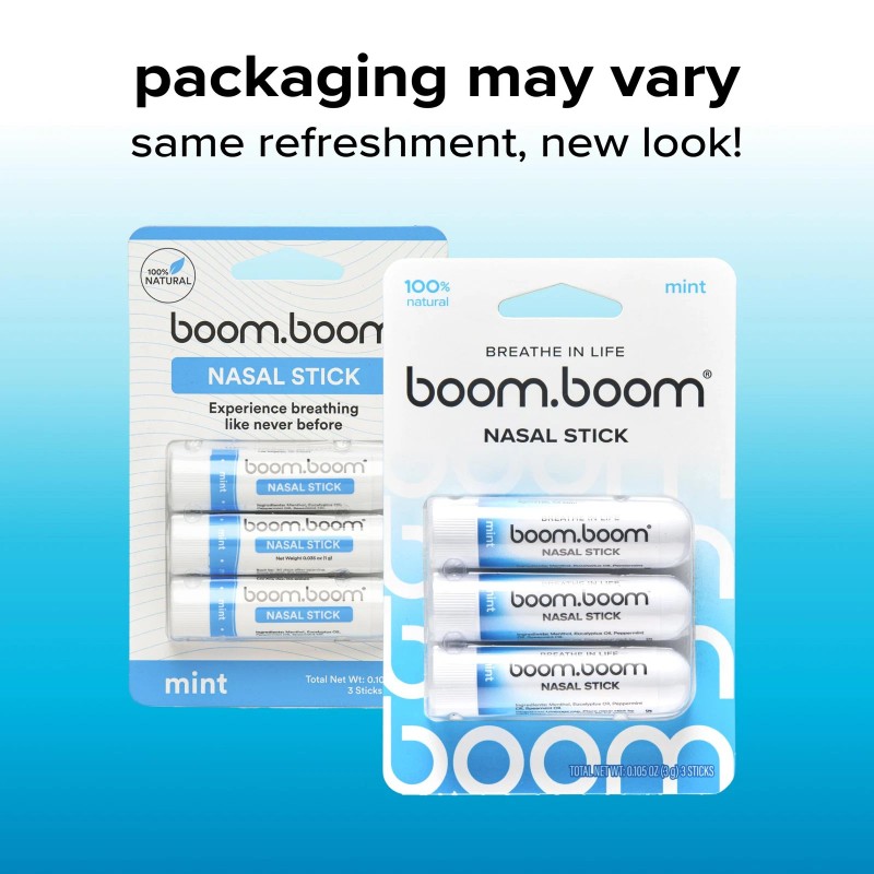 BoomBoom Nasal Stick (3 Pack) | Vapor Flow Technology |