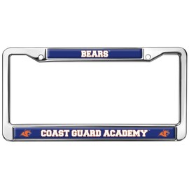 US Coast Guard Academy Bears Logo Full Size Standard License Plate Metal Frame