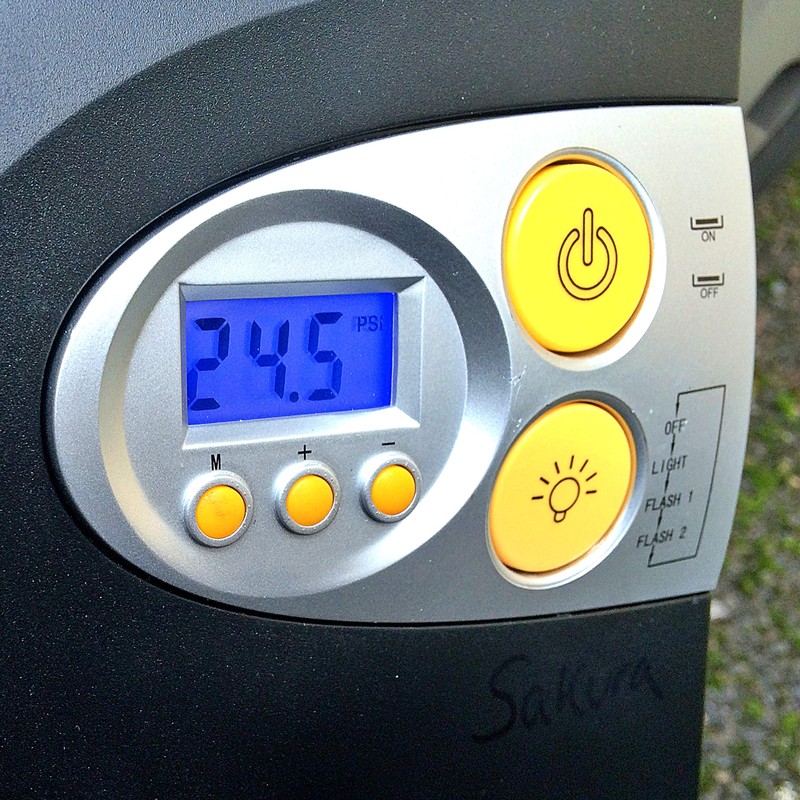 Sakura SS5332 Digital Air Compressor 12V For Cars, Inflatables and