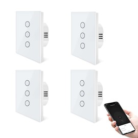 ZigBee Roller Shutter Switch, UseeLink Alexa Roller Shutter Switch, Smart Blinds Switch with Touch Panel Compatible with Alexa and Google Home, App Controllable and Timer, Requires Tuya ZigBee Hub, 4
