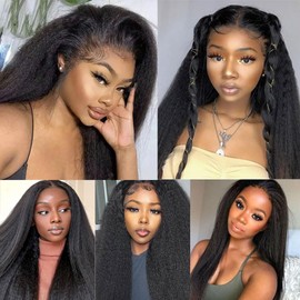 Yaki Straight Human Hair Bundles Natural Black Color Peruvian Kinky Straight Bundles Human Hair Extensions Double Weft 14 16 18 Inch #1B