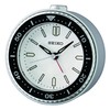 Seiko Alarm Clock, Plastic, Silver/Black, 95 mm