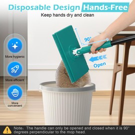 Sweeper Mop for Floor Cleaning Pet Hair Removal, Disposable Dust Dry Mop with Mops Refills Cloths for for Cat Dog Hair Remover Hardwood Wall Floor Cleaning, Compatible with Swiffer Refills Cloths