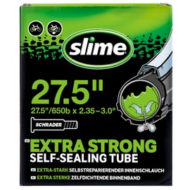 Slime 30098 Bicycle Inner Tube with Slime Puncture Seal Self Seal Prevent and Repair Schrader Valve 27.5 x 1.5-2.3