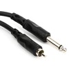 Hosa CPR-103 1/4 in TS to RCA Unbalanced Interconnect Cable,
