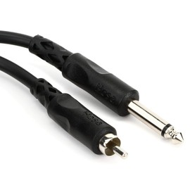Hosa CPR-103 1/4 in TS to RCA Unbalanced Interconnect Cable, 3 Feet