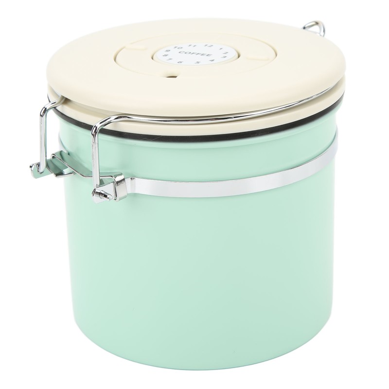 Coffee Canister Mint Green Food Grade Stainless Steel Airtight Coffee
