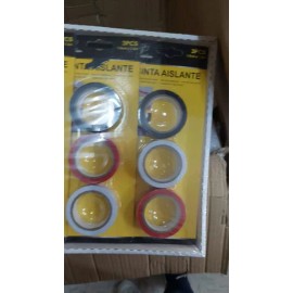 J.H. Company Set 3 Pcs Cinta De Aislar 18mm X 7.2 M Electricista 8944