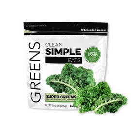 Clean Simple Eats Super Greens Powder, Naturally Flavored Greens Powder with Chlorella, Spirulina, Superfoods & Prebiotic Fiber, No Artificial Ingredients, Gluten Free, Classic Greens Flavor, 30 Srvgs