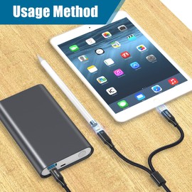 AGVEE 5ft USB-C Male to Lightning Female Charging Pencil Adapter
