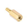 sourcing map M2.5 x 10 mm + 6 mm Brass