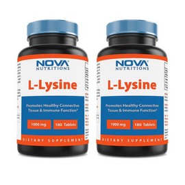 Nova Nutritions Nova Nutrition Elysine 1000mg 180 tablets 2 packs, 180 tablets / Nova Nutritions 노바 뉴트리션 엘라이신 1000mg 180타블렛 2팩, 180정