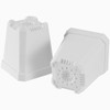 JOIKIT 120 Pack 3 Inch White Square Nursery Pot, Plastic