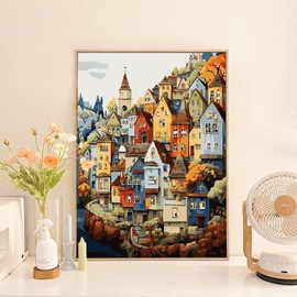 Camocin Paint by Numbers Kit for Adults Beginner, Countryside 16x 20 Inch, LBOPP111