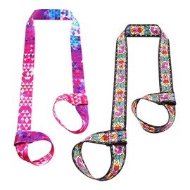 HDGSAFD 2 Pieces Yoga Mat Strap, Printed Yoga Mat Strap, Adjustable Yoga Mat Fixing Strap, Multifunctional Yoga Mat, Comfortable Exercise Stretch Yoga Mat Strap