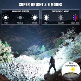 Sigoobal Rechargeable Spotlight Flashlight, High Lumens Spot Lights Handheld Spot Light, LED Spotlights Waterproof with COB Light,Super Bright Hand Held Spotlight for Boat