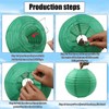 TEUYOE Wedding Party Decorations, Pack of 12 Paper Lanterns, Green