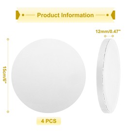 uxcell 4pcs Cake Boards, 6 Inch Round Cake Drum Circle Cake Base Grease Proof Pastry Board for Cake Baking Wedding Birthday Party Supplies White