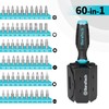 DURATECH Screwdriver Set Interchangeable Screwdriver 60-Piece Set Torx, Flathead, Triangular,
