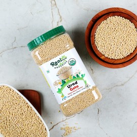 Rani Organic Urid/Urad Whole Gota (Matpe Beans Skinless) Indian Lentils 64oz (4lbs) 1.81kg Bulk PET Jar ~ All Natural | Vegan | Gluten Friendly | NON-GMO | Indian Origin | USDA Certified Organic
