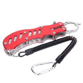 Fish Lip Grabber Portable Fish Grabber MultiFunctional Fish Controller Fishing Accessory(Red )