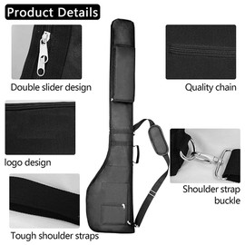 DcnrInsr Small Golf Bags, Golf Bag, Sun Day Golf Carry Bag Foldable for Driving Range, Practice Clubs Easy to Use Black