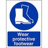V Safety Mandatory PPE - Wear Protective Footwear - 200