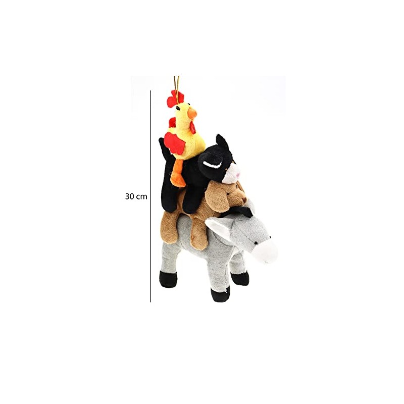 ELLUG Plush Bremen Town Musicians for Standing and Hanging, 30
