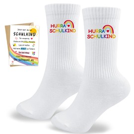Schulkind Socks Cotton 25-34, First Day of School Gift Girls Boys, Ideas Contents School Cone Filling School Child 2025, Sugar Bag Filled First Day of School Gift Girls 6 Years Gift Ideas, Colourful