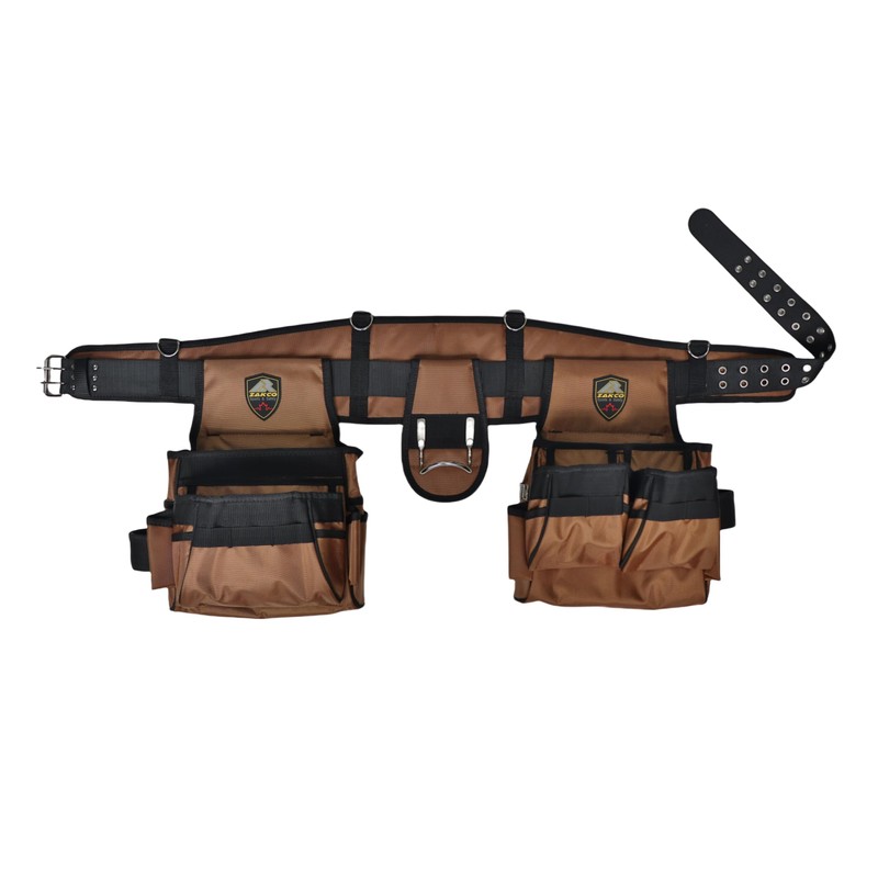 ZAKCO Professional 1680D Polyester Tool Belt with Suspender, Strudy Tool