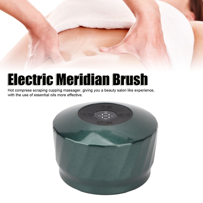 Electric Scraping Massager Vibration Adjustable Meridian Drainage Heating Body Brush