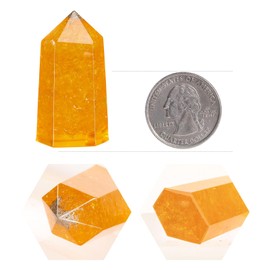 dssmboom 2 Pack Healing Crystal Rods Hexagonal Crystal Tip for Meditation Wicca Chakra Balancing Rock Crystal