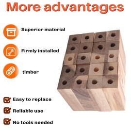 Snblzhef Woodturning Essentials: 20 Pcs 7mm Pre-Drilled Wood Pen Blanks for Pen Making and DIY Crafts