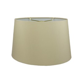 Royal Designs, Inc. Shallow Oval Hardback Lamp Shade, HB-611-14BG, Beige, (12 x 8) x (14 x 10.5) x 8.5