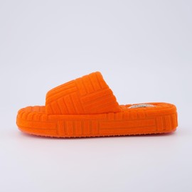 CUSHIONAIRE Women's RSVP slipper with +Memory Foam, Wide Widths Available, Orange 9