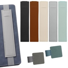 WUSJCOF 7PCS Selbstklebender Lederstifthalter, PU Leder Pen Holder, Stiftschlaufe Selbstklebend für Tagebuch, Tablet, Kalender, Notizbuch mit Elastische Schlaufe.