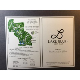 Unbranded Lake Bluff Golf Club. Lake Bluff, Illinois. Golf Scorecard