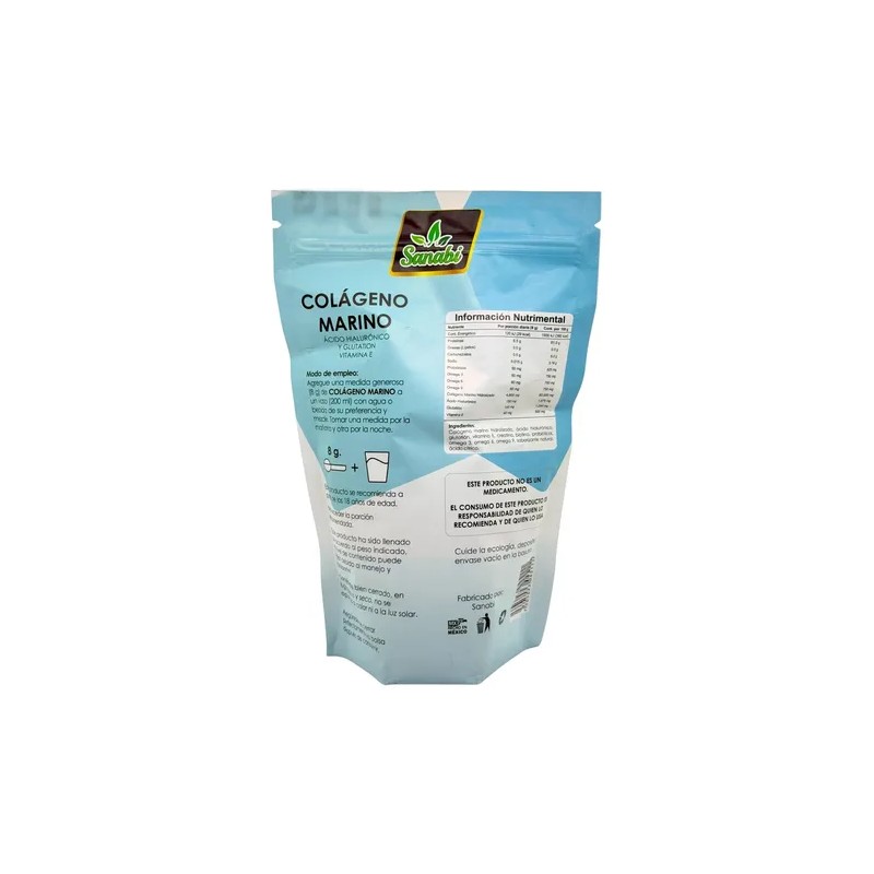 Colageno Marino 400 G Sabor Natural Sanabi Natural