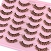 Brown Lashes False Eyelashes Natural Lashes Strips Short Eyelash Wispy