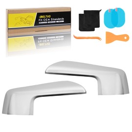 Chrome ABS Mirror Covers for 2019 2020 2021 2022 2023 2024 2025 Chevy Silverado 1500 & GMC Sierra 1500,Precision Fit Replacement Side Caps (Chrome, Left&Right)