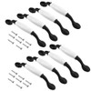 WMYCONGCONG 8 PCS 5"/128mm Centers Ceramic Pull Spoon Foot Cabinet