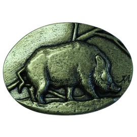 BELTINGER Belt Buckle Wedge 4.0 cm | Buckle Interchangeable Buckle Belt Buckle 40 mm Solid | for Hunting Outfit | Interchangeable Belt up to 4 cm, Old Brass