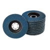 10 flap discs, diameter 115 mm, grain 60, blue, INOX,