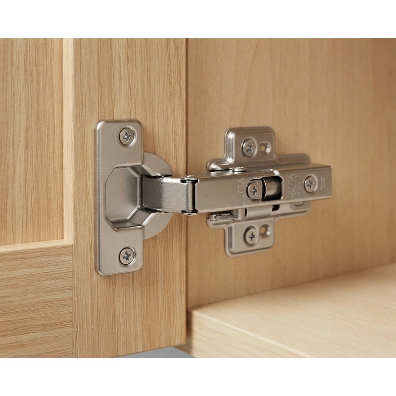 2 Pack Soft Close Cabinet Hinges, Stainless Steel Concealed Hydraulic
