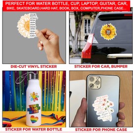 12 PCS Christian Bible Verse Inspirational Stickers Waterproof Faith Decals – You are Unique Enough Worthy Loved – Jesus Christian Inspirational Quote Vinyl Decal for Water Bottle, Laptop, Phones 3"