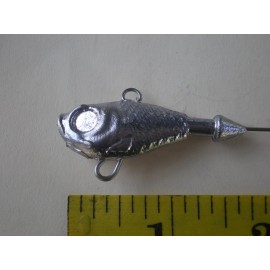 Unbranded 30 PCS 2" EXTENDED WIRE ULTRA MINNOW JIG LURE 3/4, 1 OZ. TOP/BOTTOM EYELET 15 EA