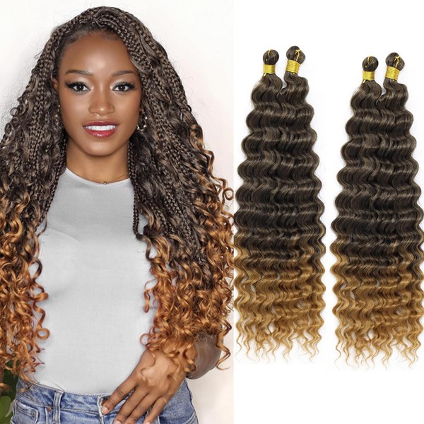 Human Braiding Hair Mix Synthetic Curly Boho Hair for Braiding,