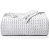 Utopia Bedding Cotton Waffle Blanket 300 GSM (White - 120x120