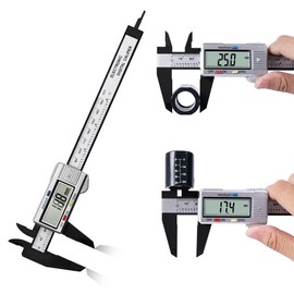 Sendowtek Calibrador Digital Electrónica Calibrador de Pantalla Vernier Digital Inoxidable Pie de Rey Digital con Conversión Entre 15 cm/6'' con Pantalla LCD para Accesorios Electrónicos y Joyas